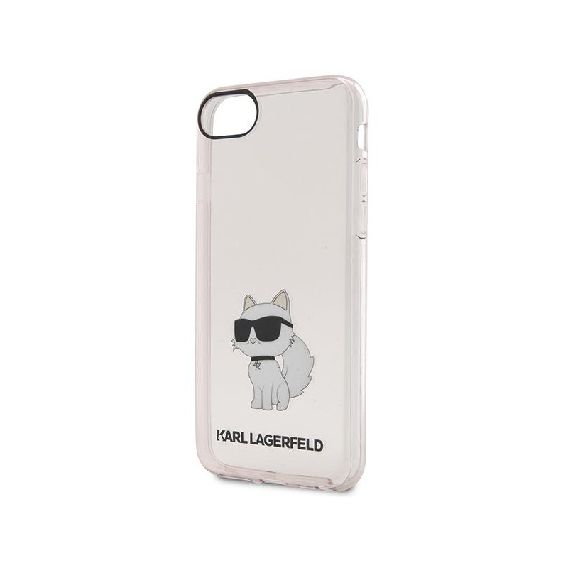 Karl Lagerfeld Ikonik Choupette dėklas, skirtas iPhone 7 / 8 / SE 2020 / SE 2022 - rožinis
