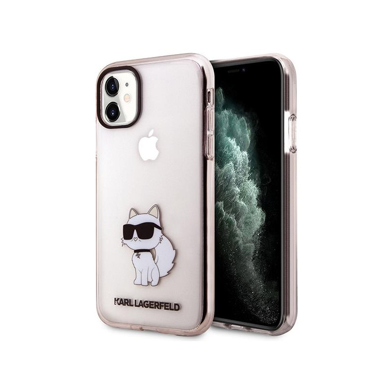 Karl Lagerfeld Ikonik Choupette dėklas iPhone 11 / Xr - rožinis Karl Lagerfeld Ikonik Choupette dėklas iPhone 11 / Xr - rožinis