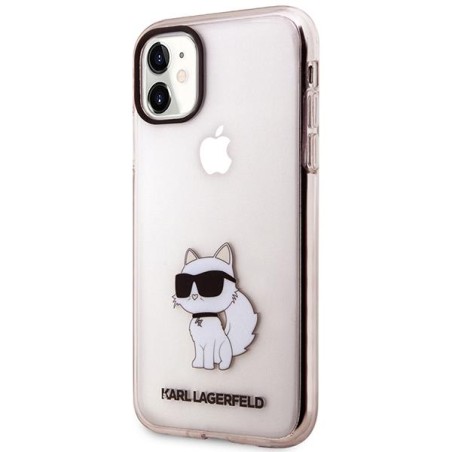 Karl Lagerfeld Ikonik Choupette dėklas iPhone 11 / Xr - rožinis Karl Lagerfeld Ikonik Choupette dėklas iPhone 11 / Xr - rožinis