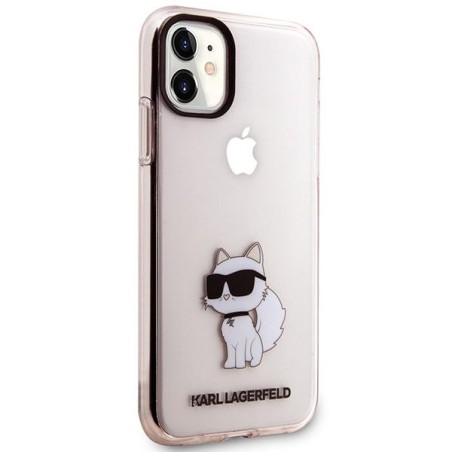 Karl Lagerfeld Ikonik Choupette dėklas iPhone 11 / Xr - rožinis Karl Lagerfeld Ikonik Choupette dėklas iPhone 11 / Xr - rožinis