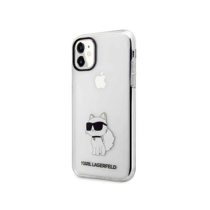Karl Lagerfeld Ikonik Choupette dėklas iPhone 11 / Xr - skaidrus