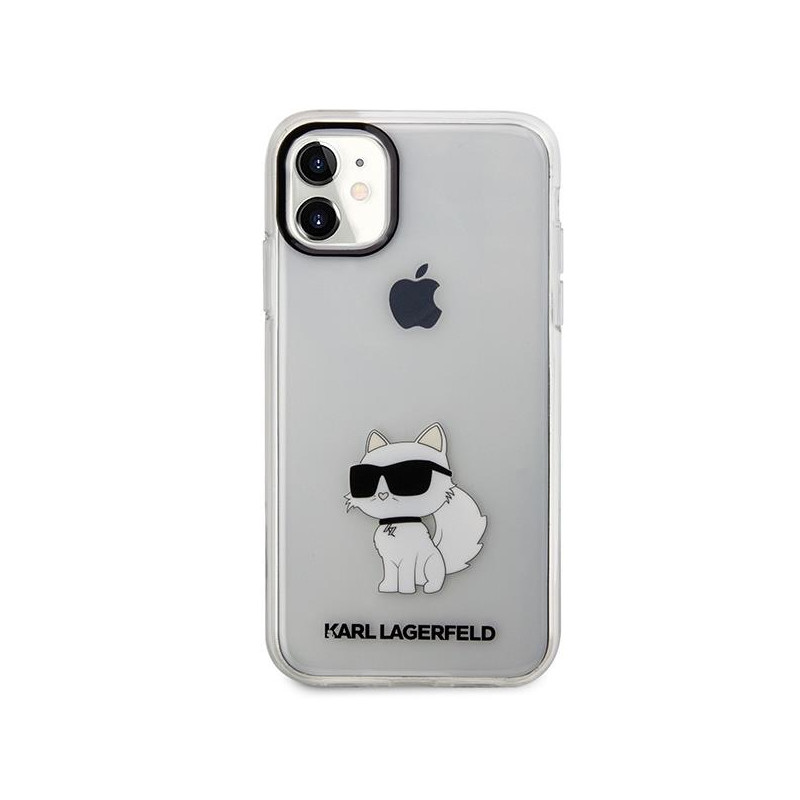 Karl Lagerfeld Ikonik Choupette dėklas iPhone 11 / Xr - skaidrus