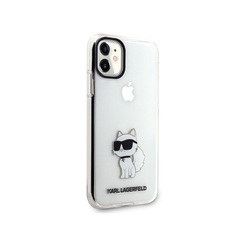 Karl Lagerfeld Ikonik Choupette dėklas iPhone 11 / Xr - skaidrus