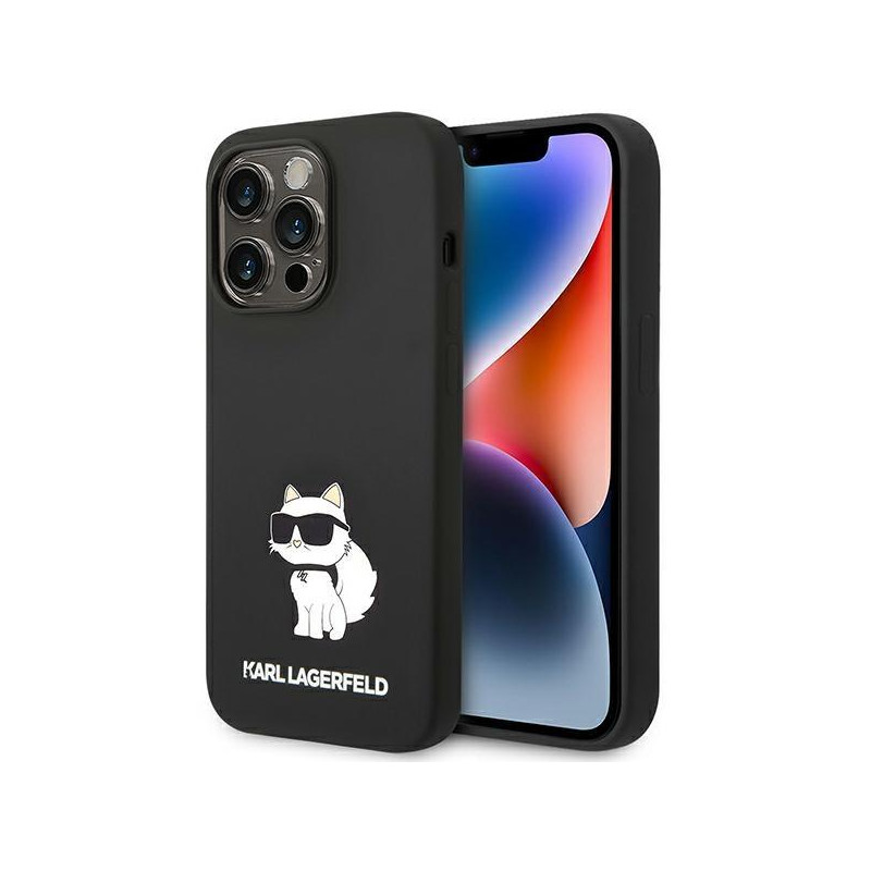 Karl Lagerfeld Silicone Choupette MagSafe dėklas iPhone 14 Pro - juodas Karl Lagerfeld Silicone Choupette MagSafe dėklas iPhone 14 Pro - juodas