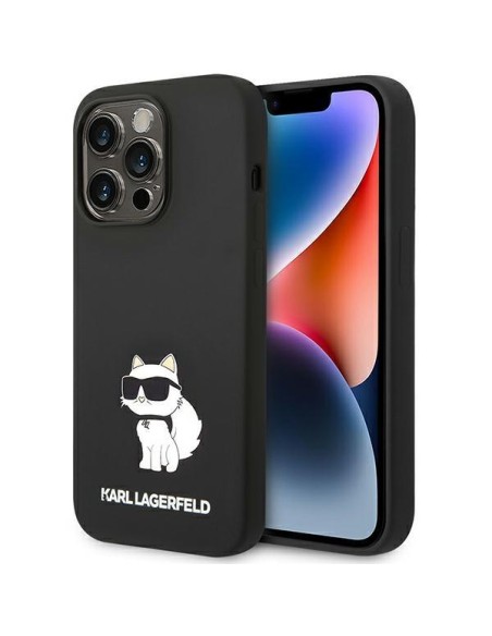 Karl Lagerfeld Silicone Choupette MagSafe dėklas iPhone 14 Pro - juodas Karl Lagerfeld Silicone Choupette MagSafe dėklas iPhone 14 Pro - juodas