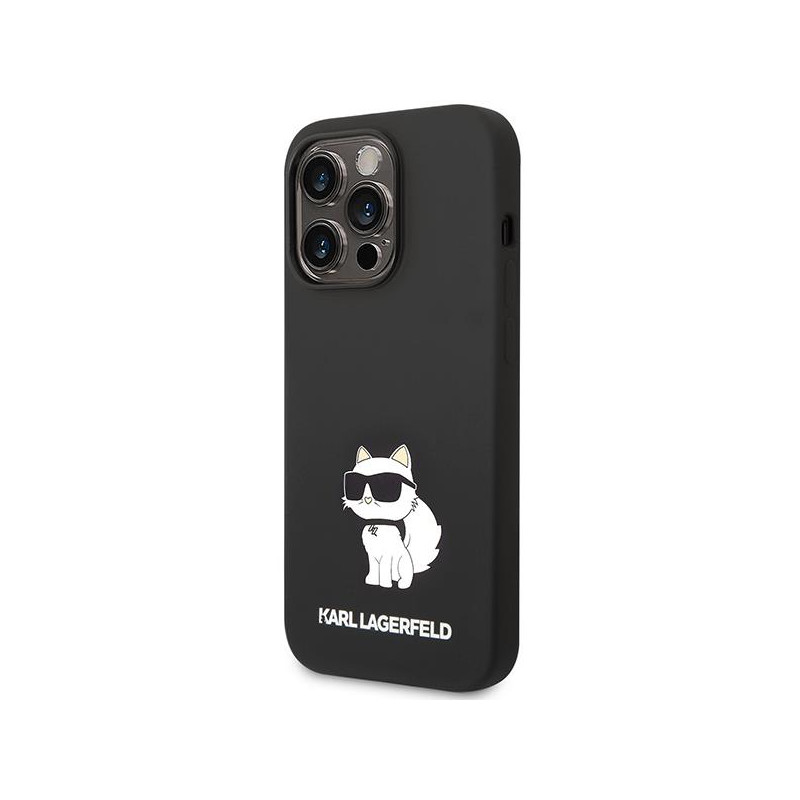 Karl Lagerfeld Silicone Choupette MagSafe dėklas iPhone 14 Pro - juodas