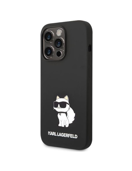 Karl Lagerfeld Silicone Choupette MagSafe dėklas iPhone 14 Pro - juodas Karl Lagerfeld Silicone Choupette MagSafe dėklas iPhone 14 Pro - juodas