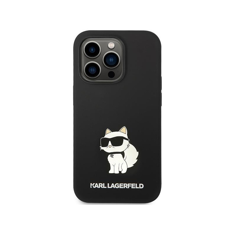 Karl Lagerfeld Silicone Choupette MagSafe dėklas iPhone 14 Pro - juodas
