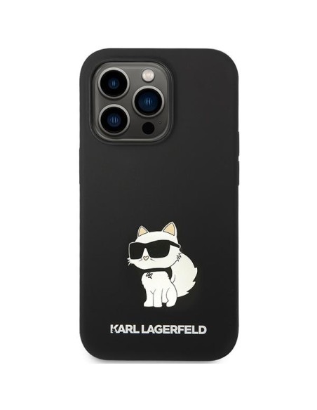 Karl Lagerfeld Silicone Choupette MagSafe dėklas iPhone 14 Pro - juodas Karl Lagerfeld Silicone Choupette MagSafe dėklas iPhone 14 Pro - juodas