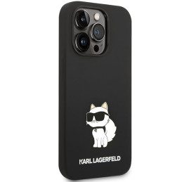Karl Lagerfeld Silicone Choupette MagSafe dėklas iPhone 14 Pro - juodas
