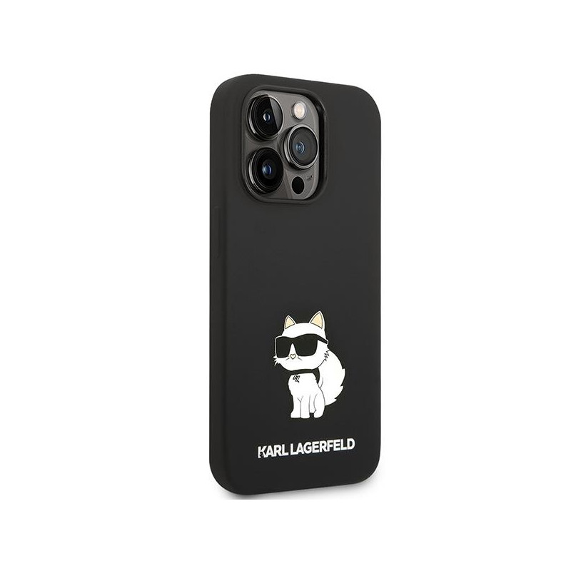 Karl Lagerfeld Silicone Choupette MagSafe dėklas iPhone 14 Pro - juodas