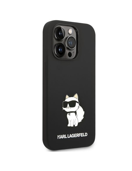 Karl Lagerfeld Silicone Choupette MagSafe dėklas iPhone 14 Pro - juodas Karl Lagerfeld Silicone Choupette MagSafe dėklas iPhone 14 Pro - juodas