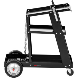 Plieninis dirbtuvių suvirinimo vežimėlis su 3 lentynomis, keliamoji galia iki 80 kg