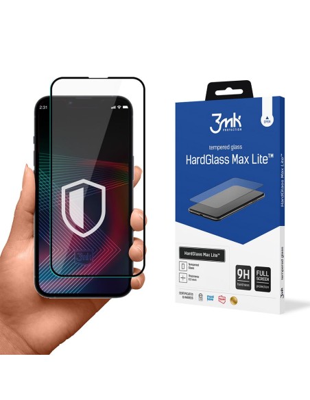 9H 3mk HardGlass Max Lite™ stiklas, skirtas iPhone 13 / iPhone 13 Pro / iPhone 14 9H 3mk HardGlass Max Lite™ stiklas, skirtas iPhone 13 / iPhone 13 Pro / iPhone 14