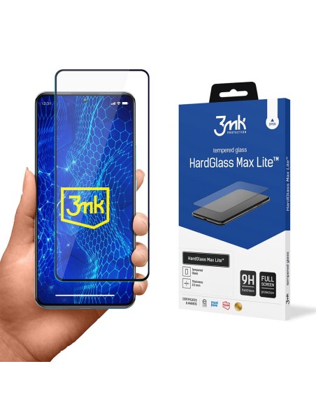 9H 3mk HardGlass Max Lite™ stiklas, skirtas Xiaomi 12T 9H 3mk HardGlass Max Lite™ stiklas, skirtas Xiaomi 12T