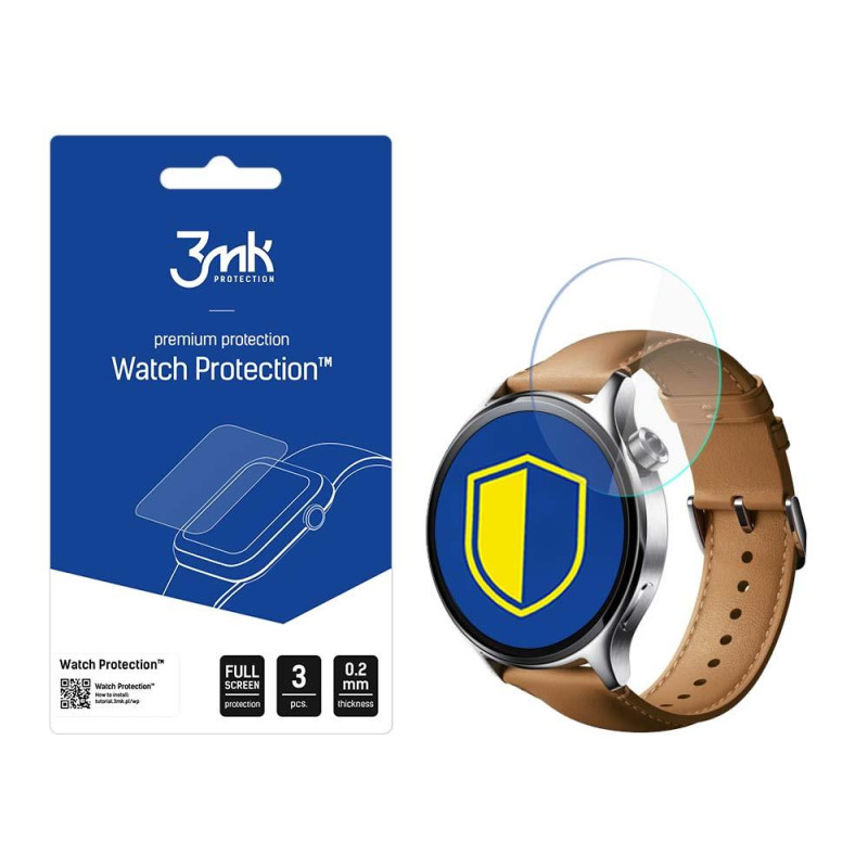 3mk Watch Protection™ hibridinis stiklas v. FlexibleGlass Lite ant Xiaomi Watch S1 Pro