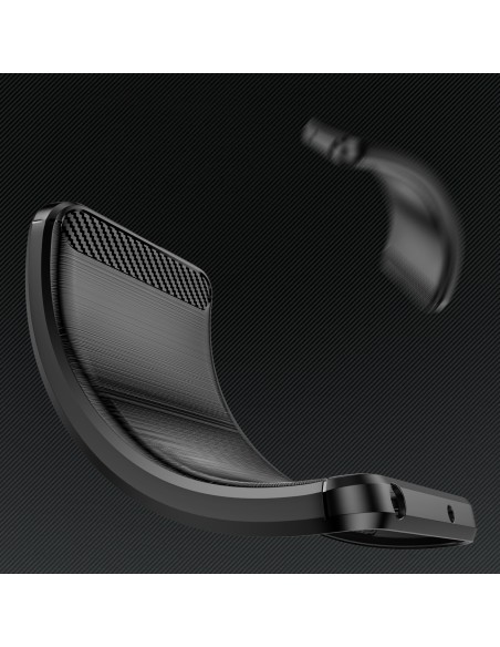 Carbon Case dėklas Sony Xperia 1 V lankstus silikoninis anglies dangtelis juodas