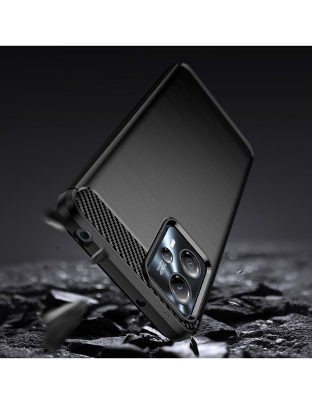 Carbon Case Motorola Moto G53 / G13 lankstus silikoninis anglies dangtelis juodas