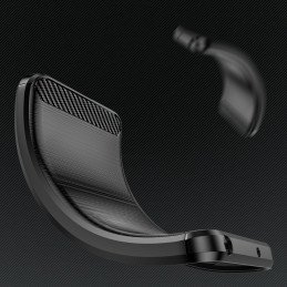 Carbon Case Motorola Moto G53 / G13 lankstus silikoninis anglies dangtelis juodas