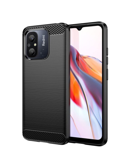 Anglies dėklas skirtas Xiaomi Redmi 11A / Poco C55 / Redmi 12C lankstus silikoninis anglies dangtelis juodas Anglies dėklas skirtas Xiaomi Redmi 11A / Poco C55 / Redmi 12C lankstus silikoninis anglies dangtelis juodas
