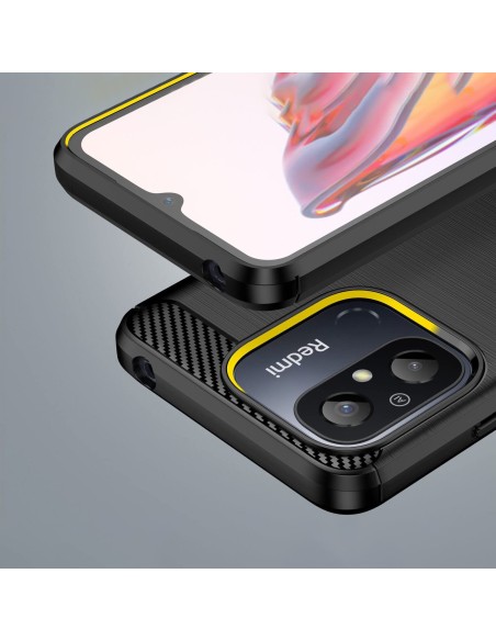 Anglies dėklas skirtas Xiaomi Redmi 11A / Poco C55 / Redmi 12C lankstus silikoninis anglies dangtelis juodas Anglies dėklas skirtas Xiaomi Redmi 11A / Poco C55 / Redmi 12C lankstus silikoninis anglies dangtelis juodas