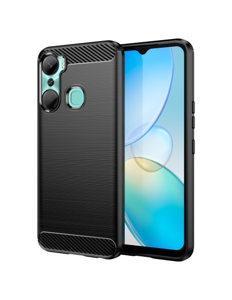 Anglies dėklas Infinix Hot 12 Pro lanksčiam silikoniniam anglies dangčiui juodas Anglies dėklas Infinix Hot 12 Pro lanksčiam silikoniniam anglies dangčiui juodas