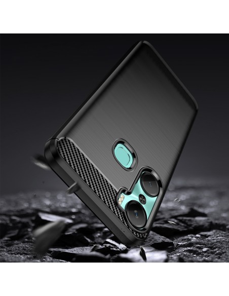 Anglies dėklas Infinix Hot 12 Pro lanksčiam silikoniniam anglies dangčiui juodas Anglies dėklas Infinix Hot 12 Pro lanksčiam silikoniniam anglies dangčiui juodas