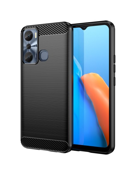 Anglies dėklas Infinix Hot 20i lankstus silikoninis anglies dangtelis juodas Anglies dėklas Infinix Hot 20i lankstus silikoninis anglies dangtelis juodas