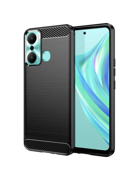 Anglies dėklas Infinix Hot 20 Play lankstus silikoninis anglies dangtelis juodas