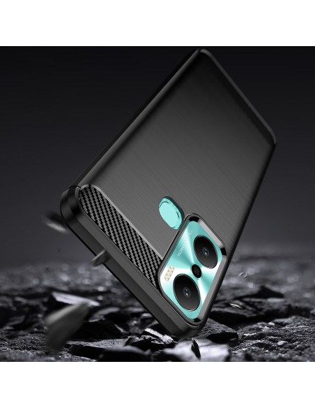 Anglies dėklas Infinix Hot 20 Play lankstus silikoninis anglies dangtelis juodas