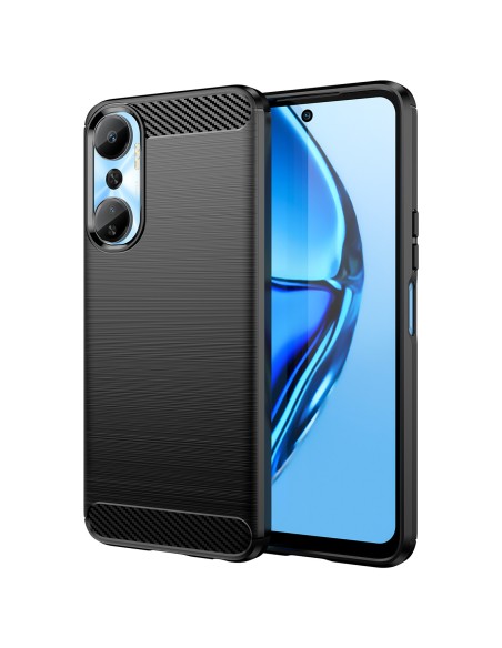 Carbon Case Infinix Hot 20 lankstus silikoninis anglies dangtelis juodas Carbon Case Infinix Hot 20 lankstus silikoninis anglies dangtelis juodas