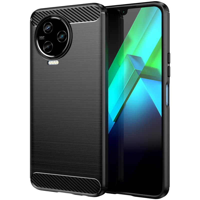 Anglies dėklas, skirtas Infinix Note 12 (2023) / Infinix Note 12 Pro lankstus silikoninis anglies dangtelis juodas Anglies dėklas, skirtas Infinix Note 12 (2023) / Infinix Note 12 Pro lankstus silikoninis anglies dangtelis juodas
