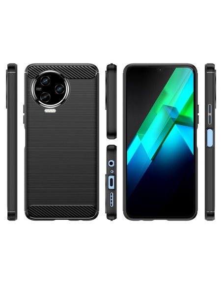 Anglies dėklas, skirtas Infinix Note 12 (2023) / Infinix Note 12 Pro lankstus silikoninis anglies dangtelis juodas Anglies dėklas, skirtas Infinix Note 12 (2023) / Infinix Note 12 Pro lankstus silikoninis anglies dangtelis juodas
