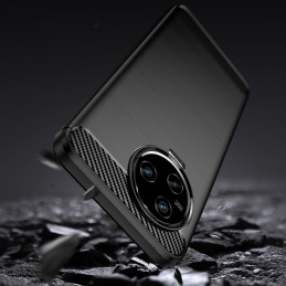 Anglies dėklas, skirtas Infinix Note 12 (2023) / Infinix Note 12 Pro lankstus silikoninis anglies dangtelis juodas