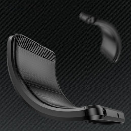 Anglies dėklas, skirtas Infinix Note 12 (2023) / Infinix Note 12 Pro lankstus silikoninis anglies dangtelis juodas