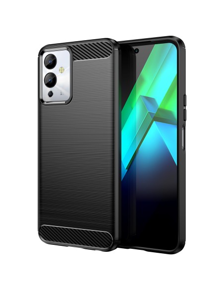 Anglies dėklas skirtas Infinix Note 12i lanksčiam silikoniniam anglies dangčiui juodas