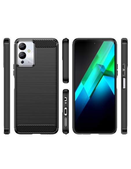 Anglies dėklas skirtas Infinix Note 12i lanksčiam silikoniniam anglies dangčiui juodas