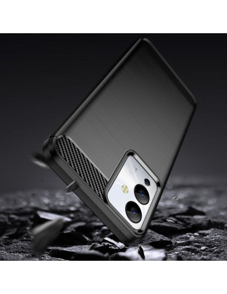 Anglies dėklas skirtas Infinix Note 12i lanksčiam silikoniniam anglies dangčiui juodas