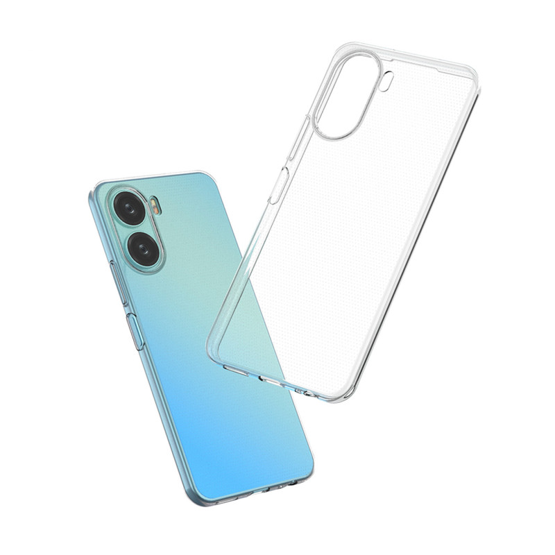 Itin skaidrus 0,5 mm dėklas, skirtas Vivo Y16 / Vivo Y02s plonu dangteliu, skaidrus