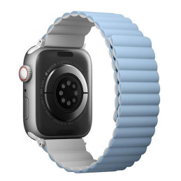 Uniq Revix dirželis, skirtas Apple Watch 1/ 2/ 3/ 4/ 5/ 6/ 7/ 8/ SE/ SE2/ Ultra 42/ 44/ 45/ 49mm – balta ir mėlyna
