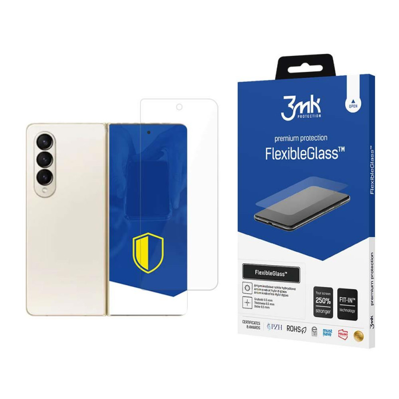 3mk FlexibleGlass™ hibridinis stiklas ant Samsung Galaxy Z Fold 4 (priekyje)