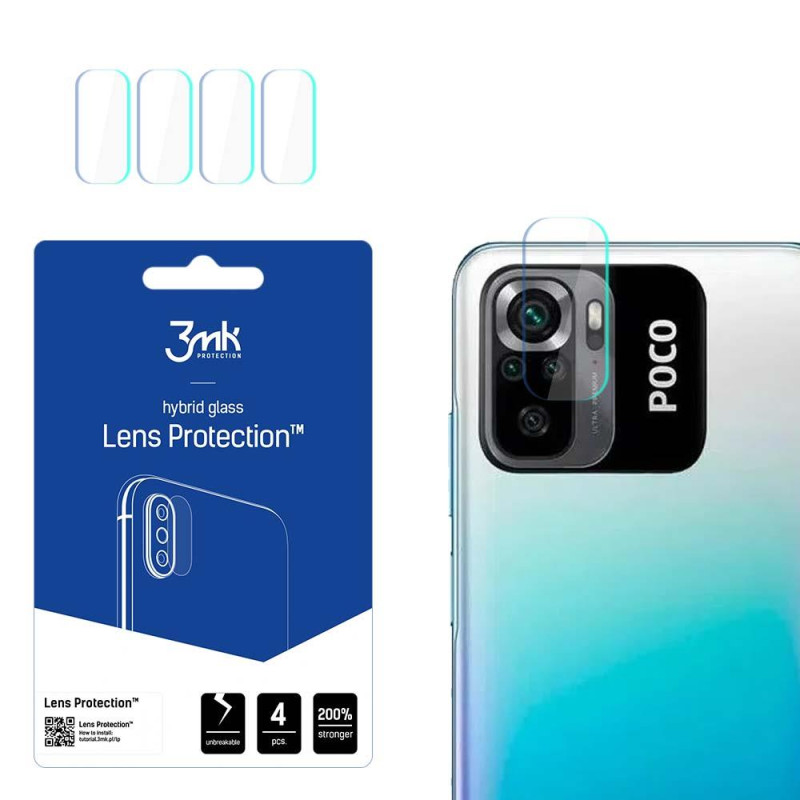 3mk Lens Protection™ hibridinis fotoaparato stiklas, skirtas Xiaomi Poco M5s