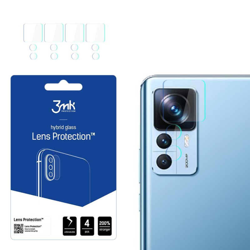 3mk Lens Protection™ hibridinis fotoaparato stiklas, skirtas Xiaomi 12T / 12T Pro