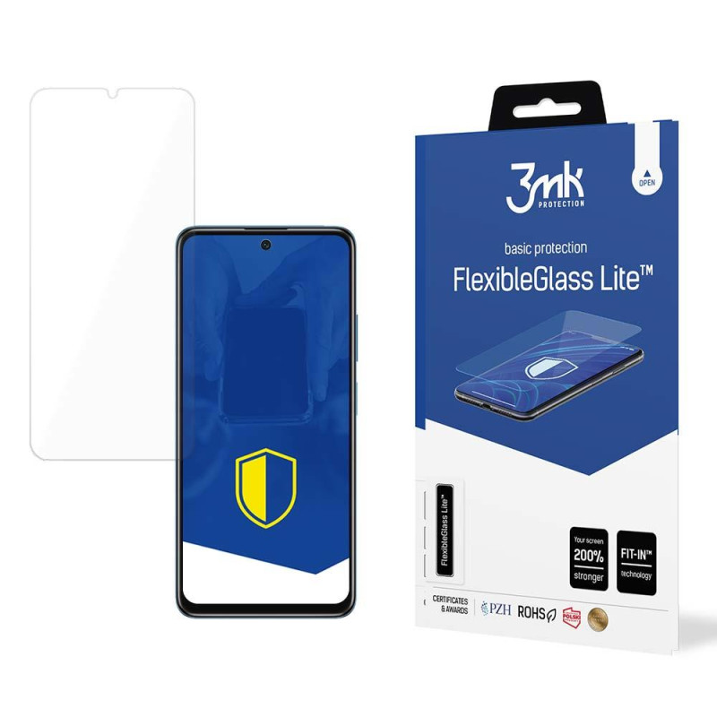 3mk FlexibleGlass Lite™ hibridinis stiklas ant Xiaomi Poco M4 5G