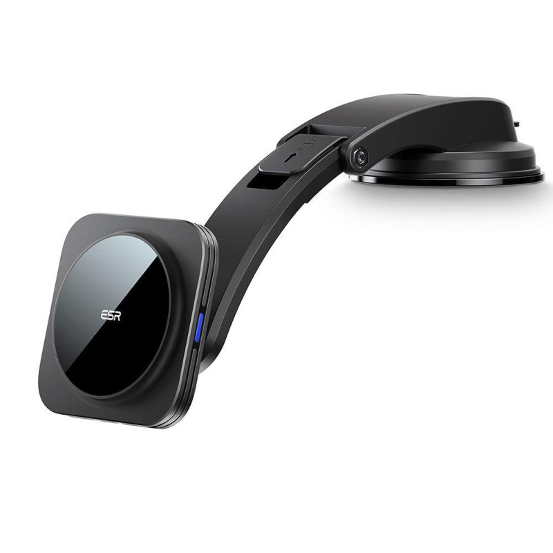 ESR Halolock Low Arm Magnetinis laikiklis su MagSafe įkrovikliu automobilio kabinai - juodas