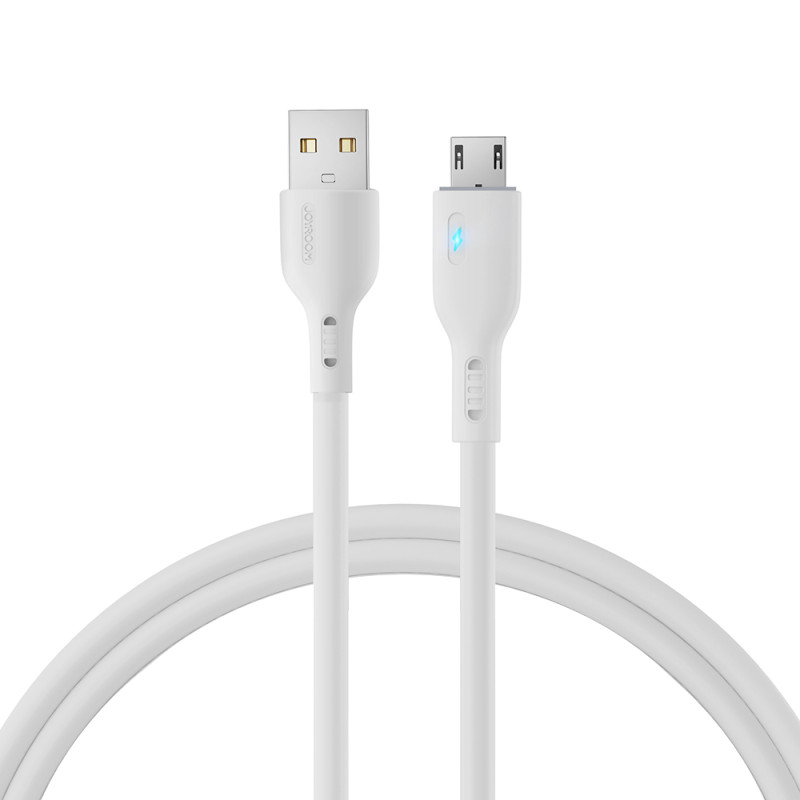 USB – mikro USB laidas 2.4A 1.2m Joyroom S-UM018A13 – baltas