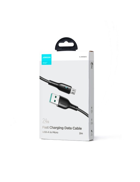 USB - mikro USB laidas 2.4A 2m Joyroom S-UM018A13 - juodas USB - mikro USB laidas 2.4A 2m Joyroom S-UM018A13 - juodas
