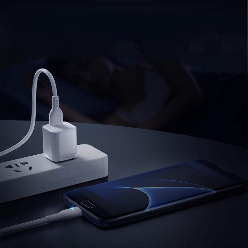 USB - micro USB laidas 2.4A 2m Joyroom S-UM018A13 - baltas