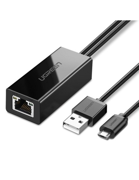 Išorinis LAN adapteris micro USB 100Mbps, skirtas Chromecast 1m black Išorinis LAN adapteris micro USB 100Mbps, skirtas Chromecast 1m black