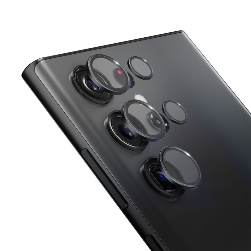 3mk Lens Protection Pro fotoaparato dangtelis, skirtas Samsung Galaxy S22 Ultra 5G – juodas